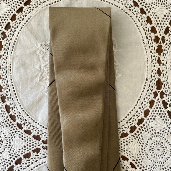 Valentino Cravatte silk tie tan & black rare - Picture 7 of 12